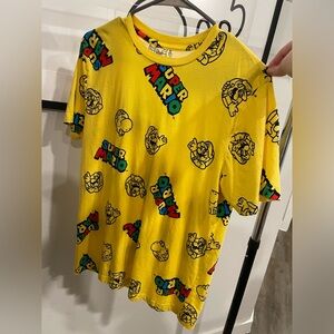 Super Mario Bros yellow t shirt
